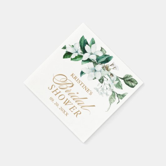 Elegant Floral Waterverf Greenery Vrijgezellenfees Servet (Hoek)