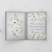 Elegant Floral Waterverf in de Moederdag Lavender Kaart (Binnen)