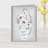 Elegant Floral Waterverf in de Moederdag Lavender Kaart (Gele Bloem)