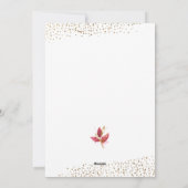 Elegant Floral Waterverf kerstfoto Feestdagenkaart (Achterkant)