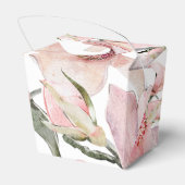 Elegant Floral Waterverf Magnolia Wedding Bedankdoosjes (Achterkant)