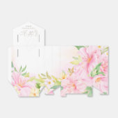 Elegant Floral Waterverf Ombre Botanische Roze Bedankdoosjes (Uitgevouwen)