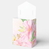 Elegant Floral Waterverf Ombre Botanische Roze Bedankdoosjes (Geopend)