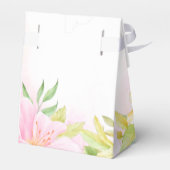 Elegant Floral Waterverf Ombre Botanische Roze Bedankdoosjes (Achterkant)