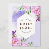 Elegant Floral Waterverf omwoeld huwelijk Kaart (Achterkant)