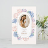 Elegant Floral  Waterverf Pioenenprogramma (Staand voorkant)