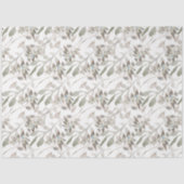 Elegant Floral Waterverf Sage Gray Tissuepapier (Voorkant)