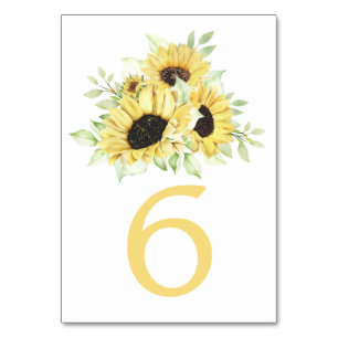 Elegant Floral Waterverf Sunflower Wedding Kaart