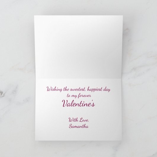 Elegant Floral Waterverf Valentijnse Kaart (Binnen)