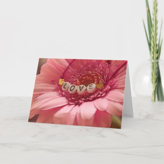 Elegant Floral Waterverf Valentijnse Kaart (Voorkant)