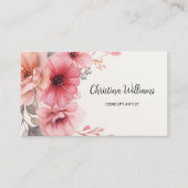 Elegant Floral Waterverf Visitekaartje (Voorkant)