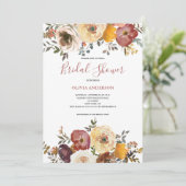 Elegant Floral Waterverf Vrijgezellenfeest Kaart (Staand voorkant)