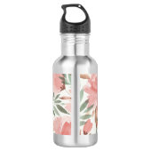 Elegant Floral Waterverf Waterfles (Achterkant)