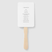 Elegant Floral Waterverf Wedding Ceremony Programm Handwaaier (Achterkant)