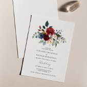 Elegant Floral Waterverf Wedding Kaart