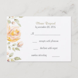 Elegant Floral Waterverf Wedding RSVP Kaarten Kaartje
