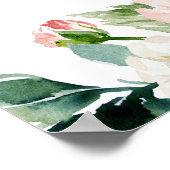 Elegant Floral Waterverf | Welkomstteken voor brui Poster (Hoek)