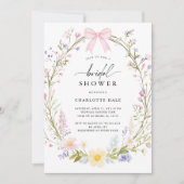 Elegant Floral Waterverf Wildflower Vrijgezellenfe Kaart (Voorkant)