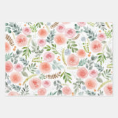 Elegant Floral Waterverven  Inpakpapier Vel (Voorkant 2)