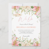 Elegant Floral "We Do" Wedding Party Kaart (Voorkant)
