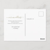 Elegant Floral We hebben het script aangekondigd Briefkaart (Achterkant)