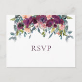 Elegant Floral | Weddenschap RSVP-Briefkaart Uitnodiging Briefkaart (Voorkant)