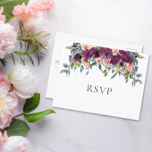 Elegant Floral | Weddenschap RSVP-Briefkaart Uitnodiging Briefkaart