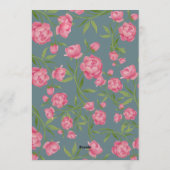 Elegant Floral Wedding Anniversary Invitations  Kaart (Achterkant)