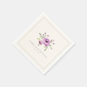 Elegant Floral Wedding Announcement Servet (Hoek)