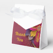 Elegant Floral Wedding Bedankdoosjes (Voorkant Zijde)