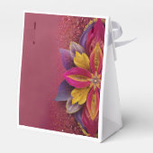 Elegant Floral Wedding Bedankdoosjes (Achterkant)