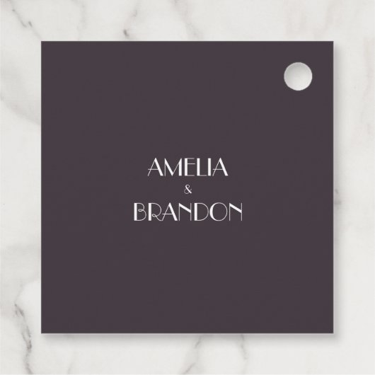 Elegant Floral Wedding Bedankjes Labels (Achterkant)