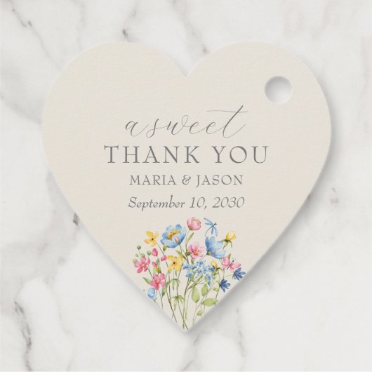 Elegant Floral Wedding Bedankjes Labels (Achterkant)