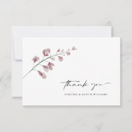 Elegant Floral Wedding Bedankkaart