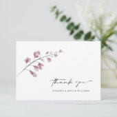 Elegant Floral Wedding Bedankkaart (Staand voorkant)