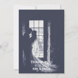 Elegant Floral Wedding Bedankkaart