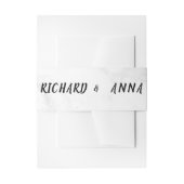 Elegant Floral Wedding Belly Band  Uitnodigingen Wikkel (Voorkant Voorbeeld)