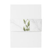 Elegant Floral Wedding Belly Band  Uitnodigingen Wikkel (Achterkant Voorbeeld)