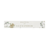 Elegant Floral Wedding Belly Band | Watercolor  Uitnodigingen Wikkel (Vlak)