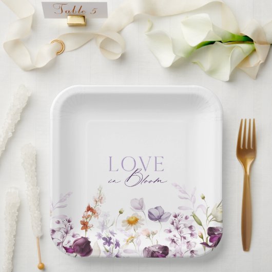 Elegant Floral Wedding Bord – Liefde in Bloei (Huwelijk)