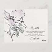 Elegant Floral Wedding Bridesmaid proposal Kaart (Achterkant)