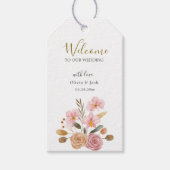 Elegant Floral Wedding Cadeaulabel (Voorkant)