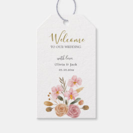 Elegant Floral Wedding Cadeaulabel