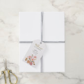 Elegant Floral Wedding Cadeaulabel (Met Touw)