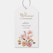 Elegant Floral Wedding Cadeaulabel (Achterkant)