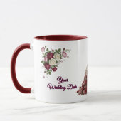 Elegant Floral Wedding Couple Coffee Mug Mok (Links)