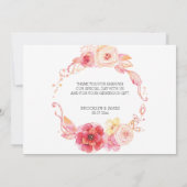 Elegant Floral Wedding Dank je kaarten met adem (Achterkant)