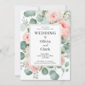 Elegant Floral Wedding Design Kaart (Voorkant)