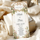 Elegant Floral Wedding Details Enclosure Card