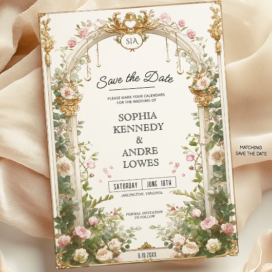 Elegant Floral Wedding Details Enclosure Card